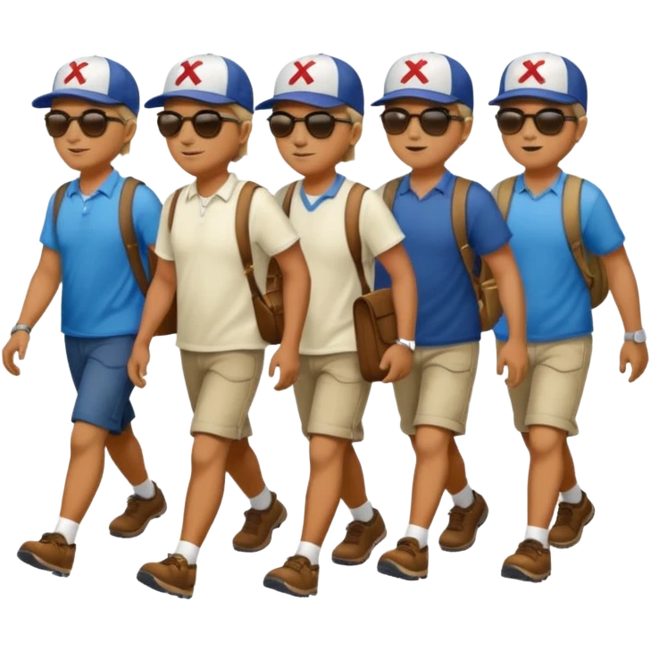 Çapraz alana giden adamlar emoji