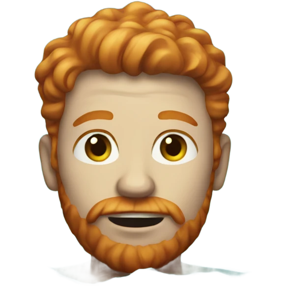Ginger man in deep water emoji