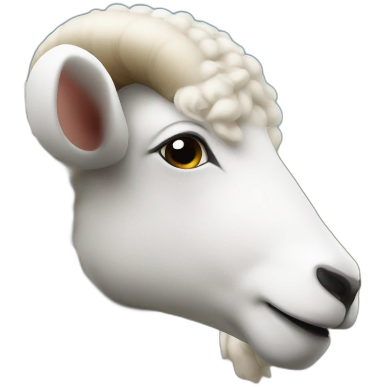 Un âne sur un mouton emoji