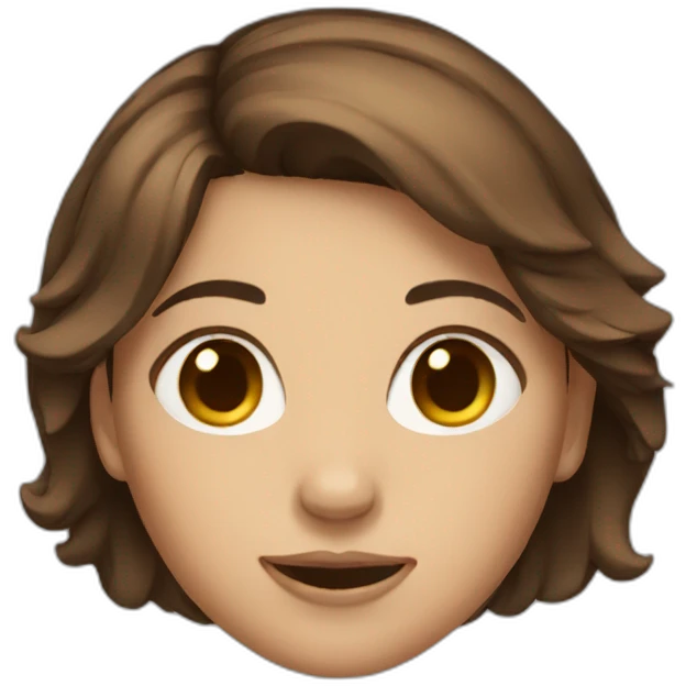 short brown hair girl emoji