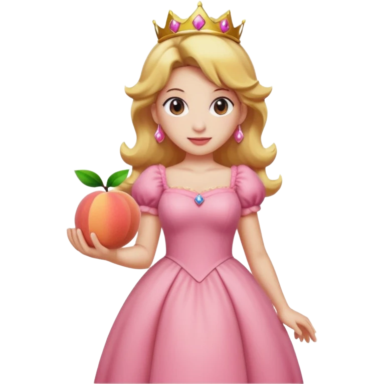 princess peach mixed with a peach emoji