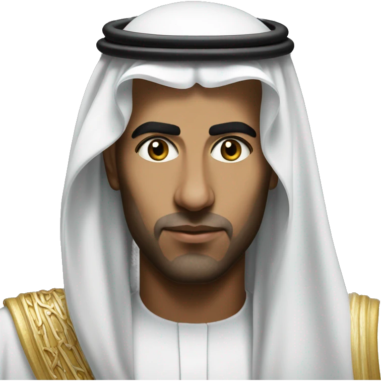 photorealistic  Faisal King of Saudi Arabia serious emoji