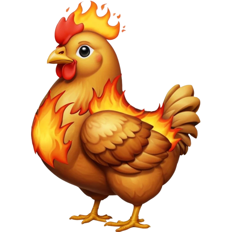 Chicken on fire  emoji