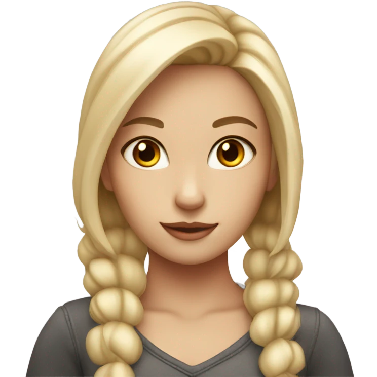 blond with red highlights hair cat girl with shiny grey eyes s emoji