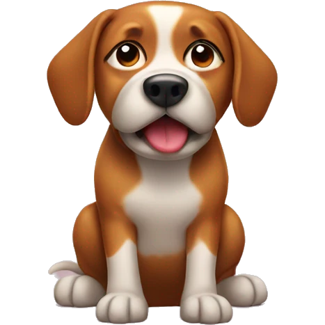 Dog pooping emoji