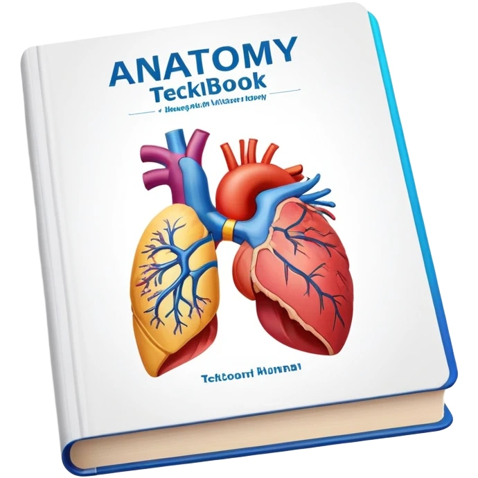 anatomy textbook with human body diagram on cover emoji