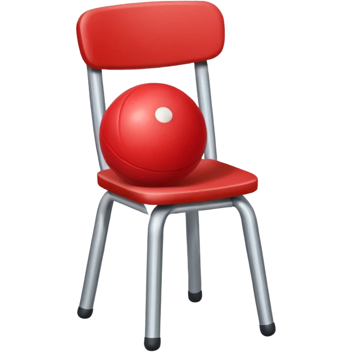 Ball under chair should be under the chair  emoji