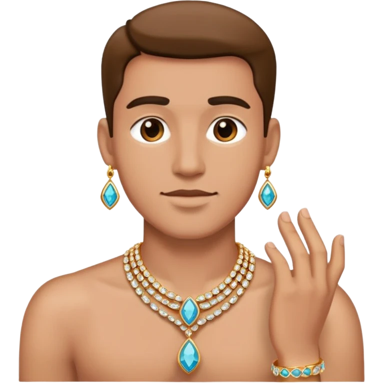 male portrait with jewelry emoji