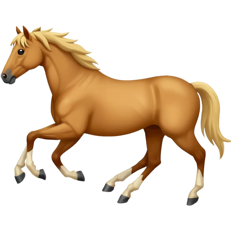Realistic tan mustang horse emoji
