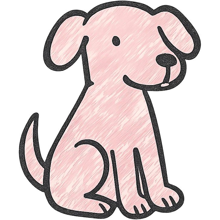 pink dog emoji