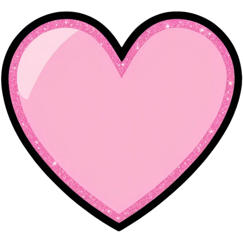Pink glitter heart emoji