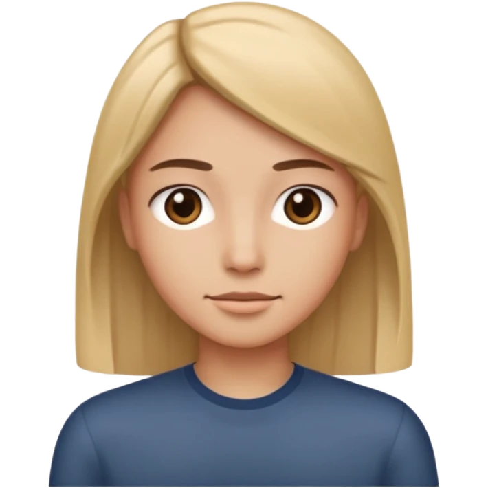 cabello liso emoji