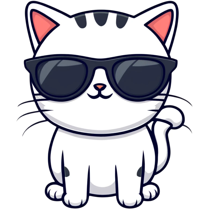 cat wearing sunglasses emoji