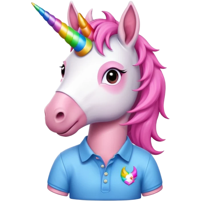Funny preppy unicorn  emoji