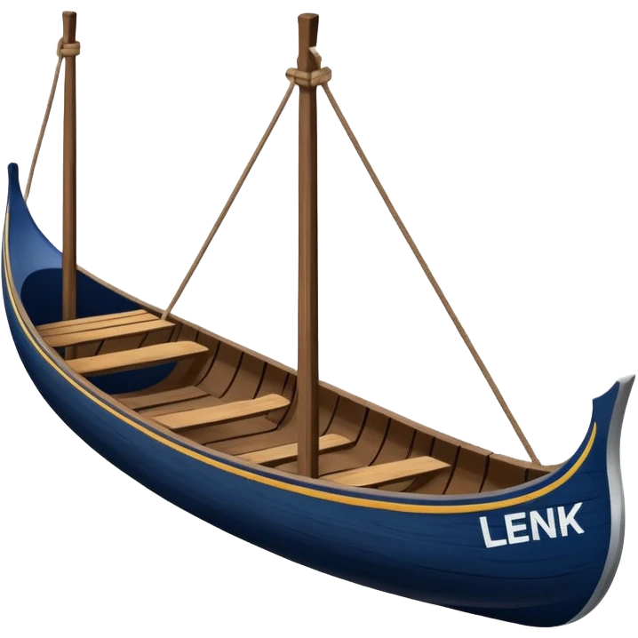 create an emoji of a gondola(cable car for a skiregion. dark navy blue colour and the word Lenk on it. emoji