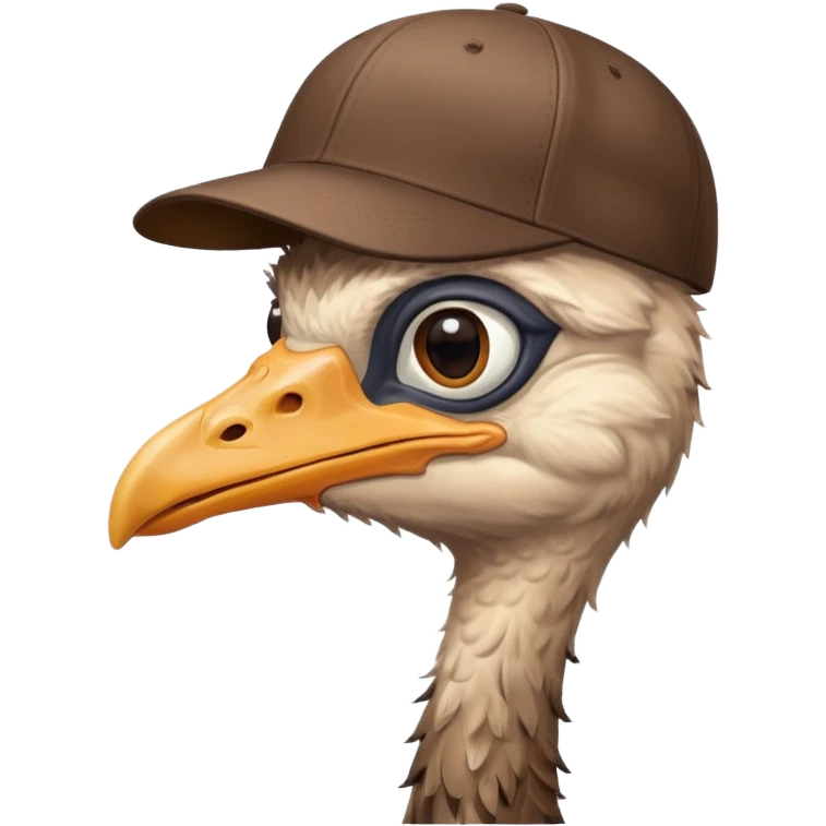 Ostrich with cap   emoji