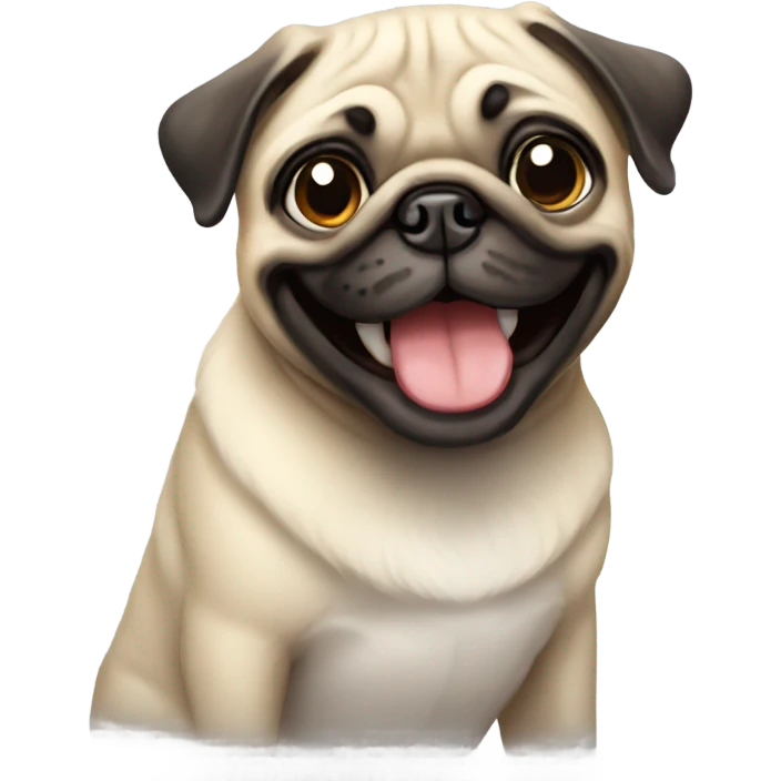Pug smiling emoji