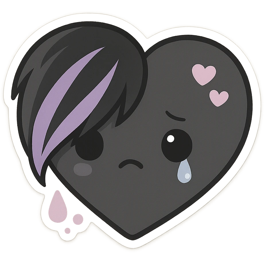 pastel emo black object   emoji