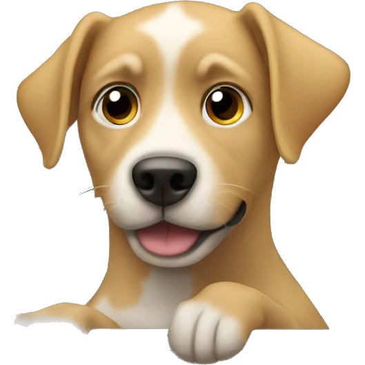 dog peeking out of car emoji