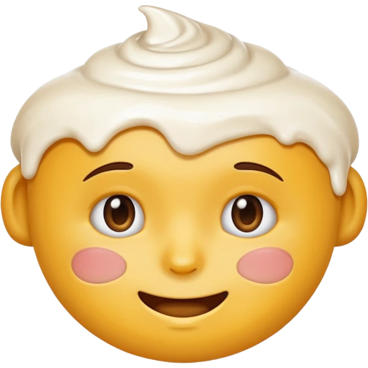 crème fraiche emoji, expressive face emoji