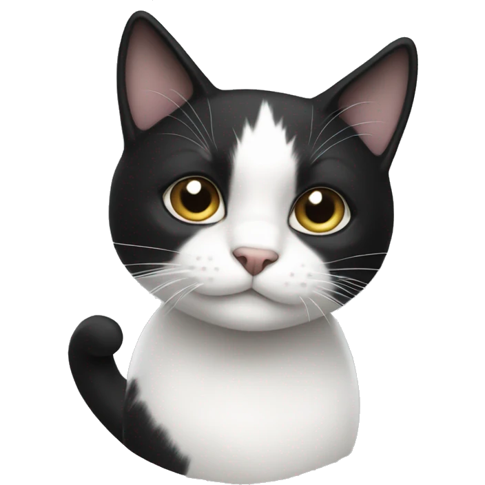 Black and white cat  emoji