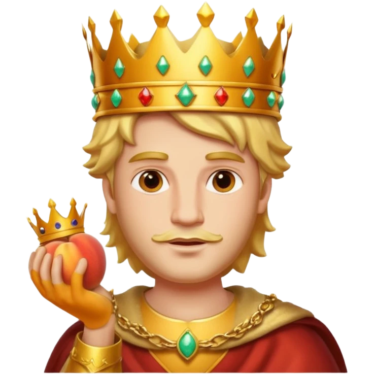 king and peach emoji