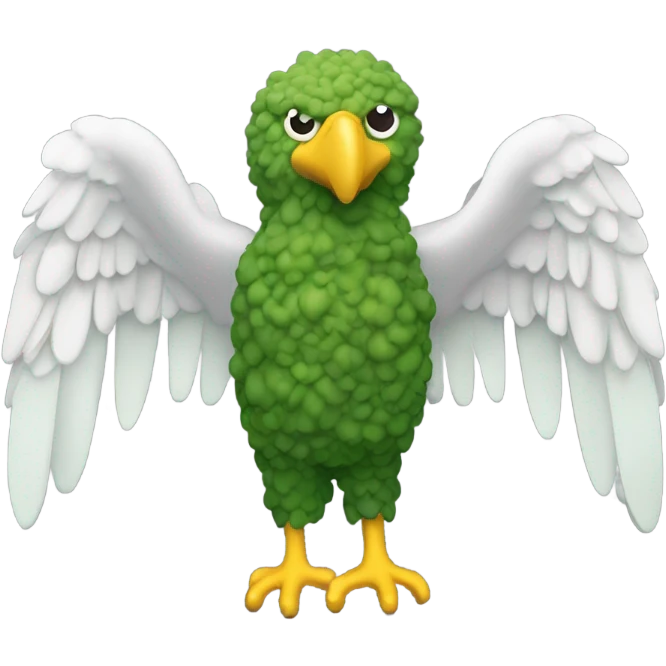 a broccoli bird that looks like the eagles bird emoji