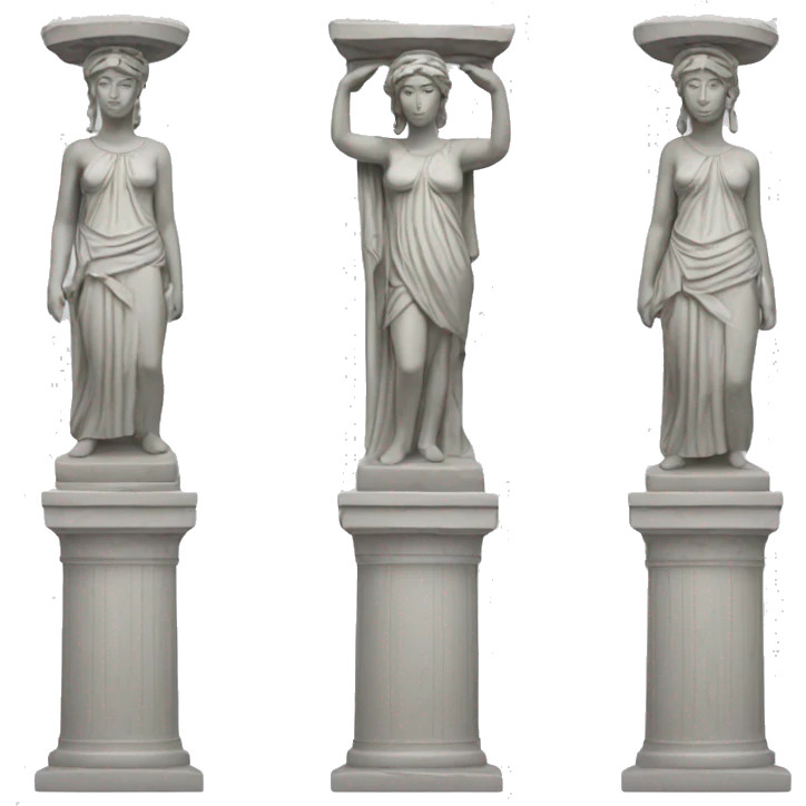 Greek Caryatids statues emoji