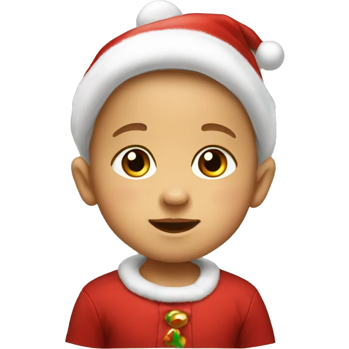 Cute baby boy wearing Christmas clothes  emoji