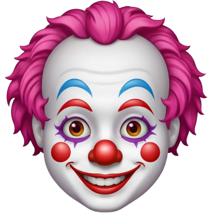 red glitter clown emoji
