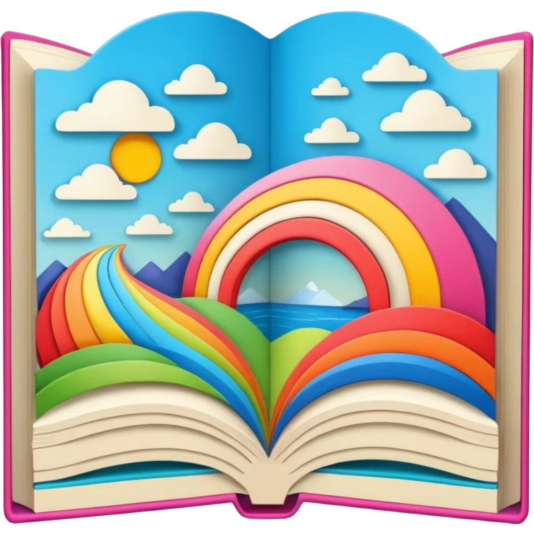 a story picture folding book emoji