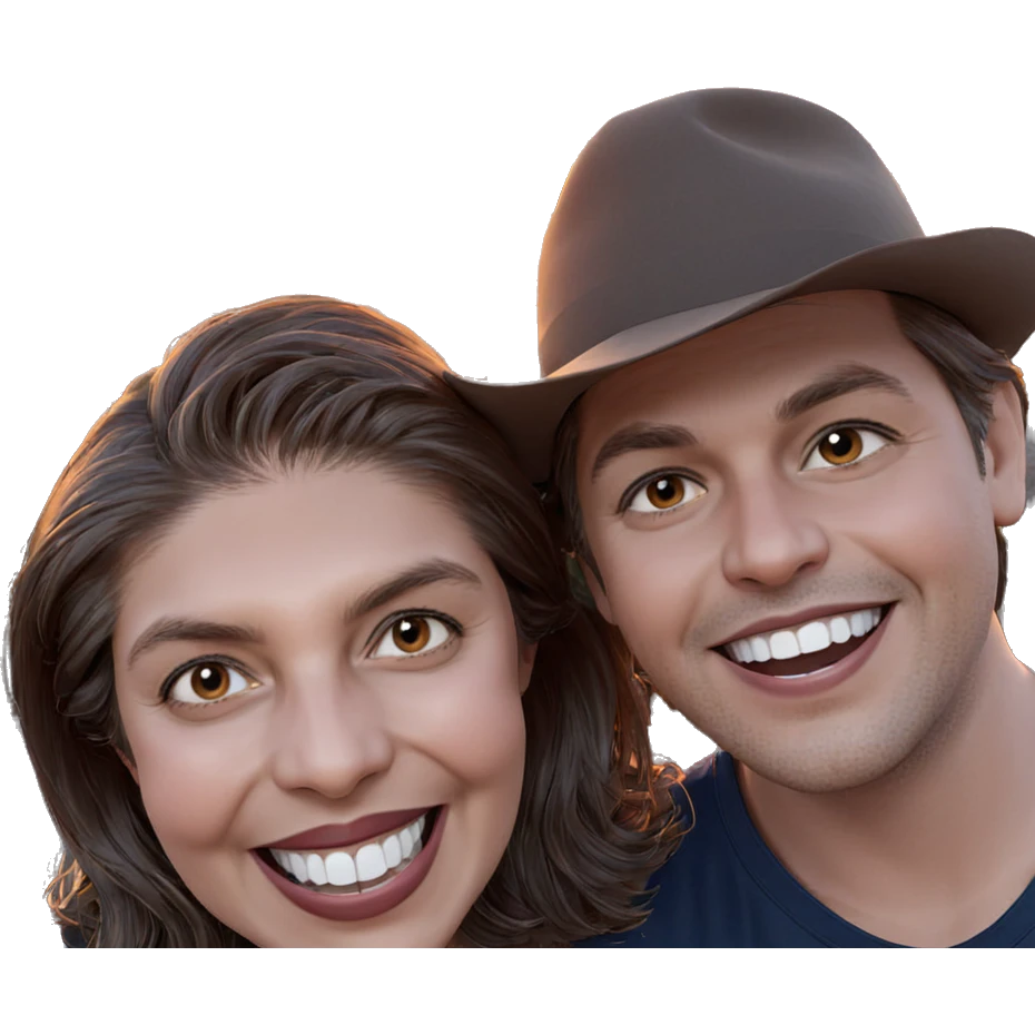 boys smiling at sunset emoji