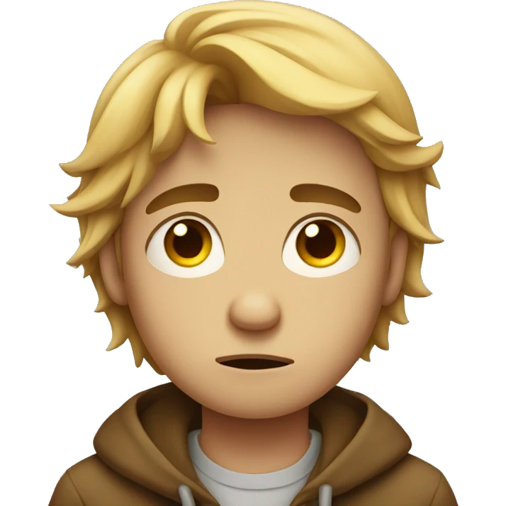 Boy with sad face  emoji