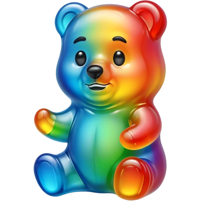gummy bear with long hair, only head  emoji