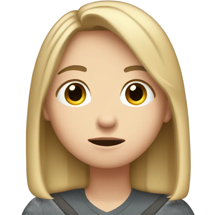  White girl ashamed of herself of hiding and covering face in hands emoji