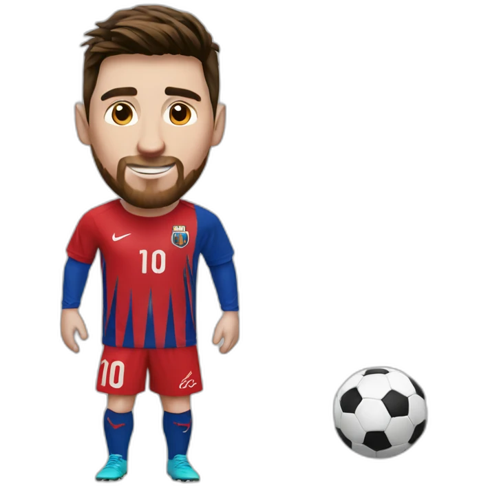 Messi with chile soccer shirt emoji