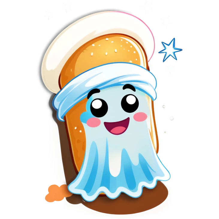 A Twinkie cream filled smiling with a towel over its face and fairy dust in the air emoji