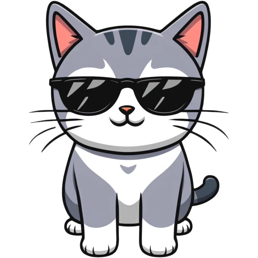 Cat with sunglasses emoji