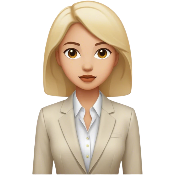 woman simple suit jacket shirt polish emoji