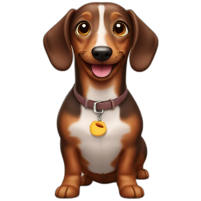 Sausage Dog with smile emoji