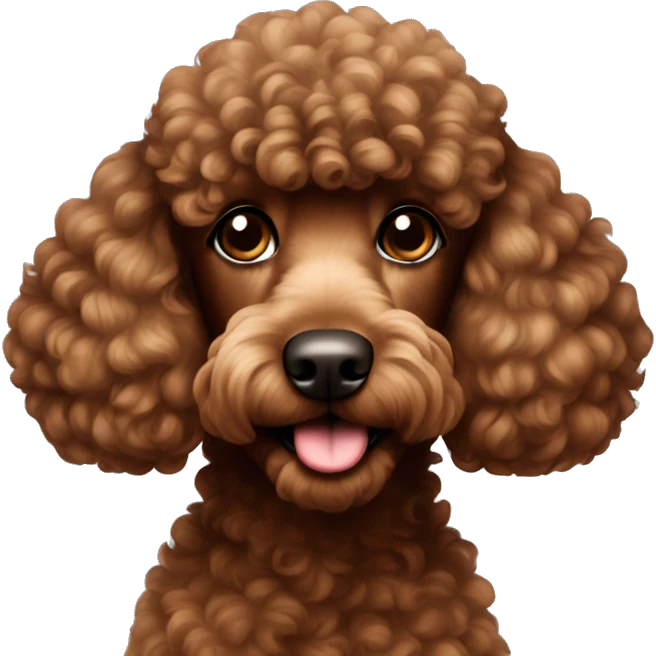 Brown poodle emoji