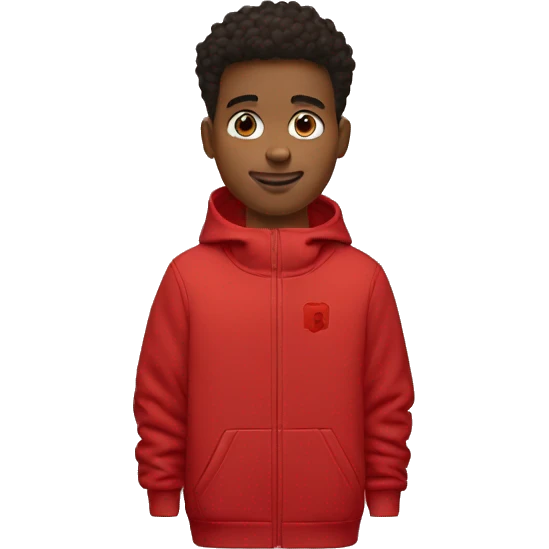 A young guy in a red nike tech fleece emoji