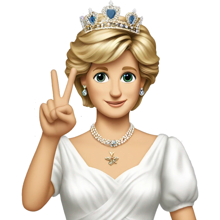 Princess diana peace sign emoji