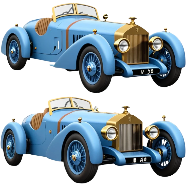  1949 luxury racing Mandalorian Rolls Royce lowered powerful 4 cylinder engined racing car with advanced rugged 4 wheel independent suspension, power steering, disc brakes and small leather covered steering wheel  emoji
