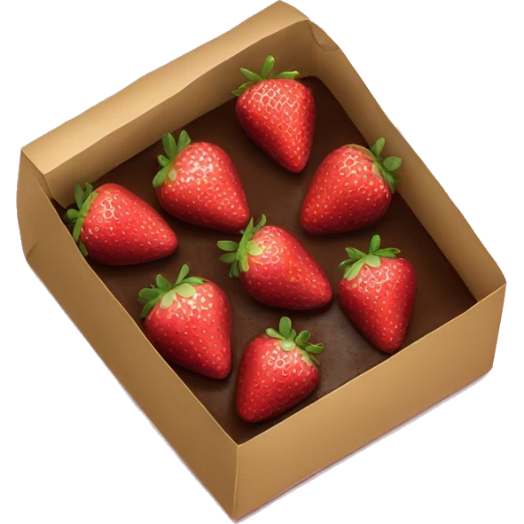 box of chocolate covered strawberries emoji