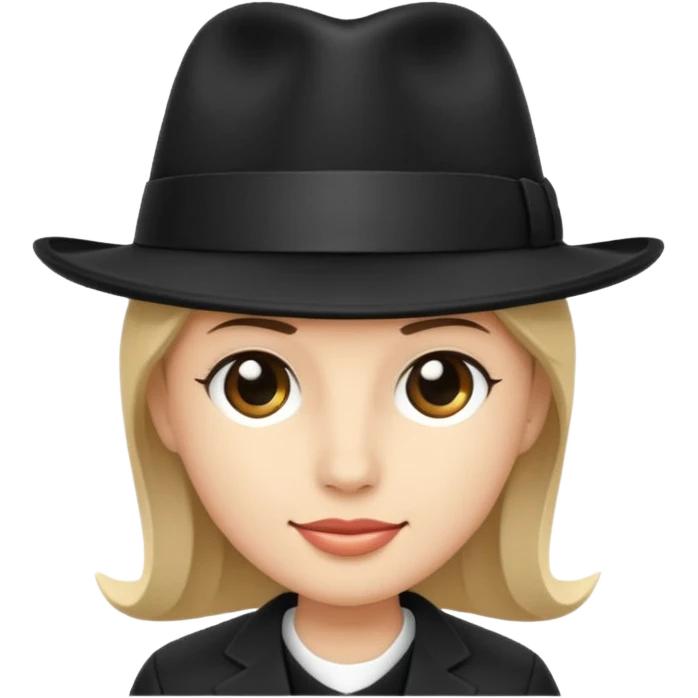 Black Fadora with no man or face emoji