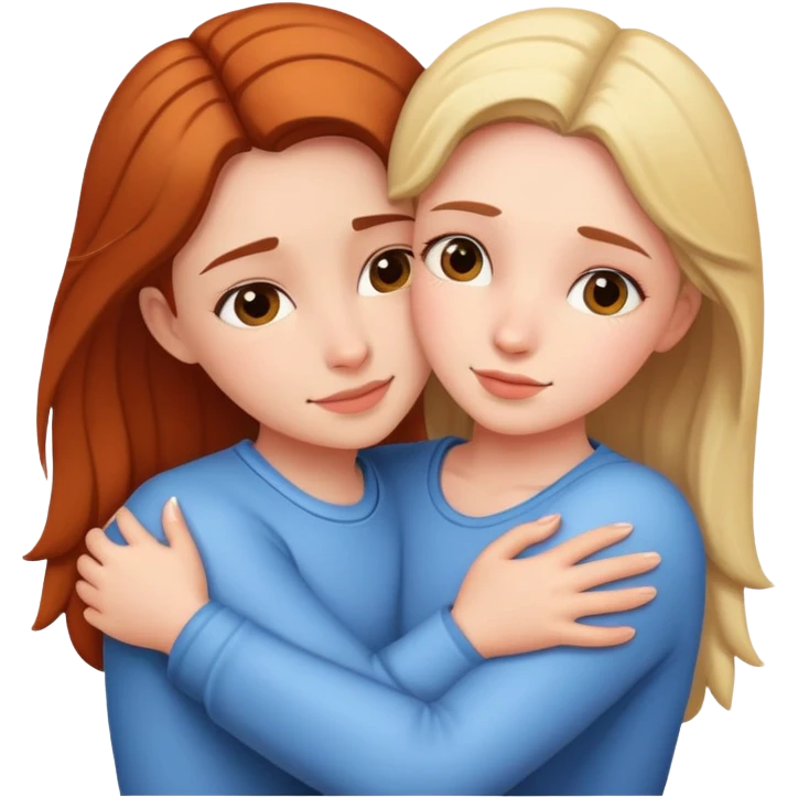 Girl hugging emoji