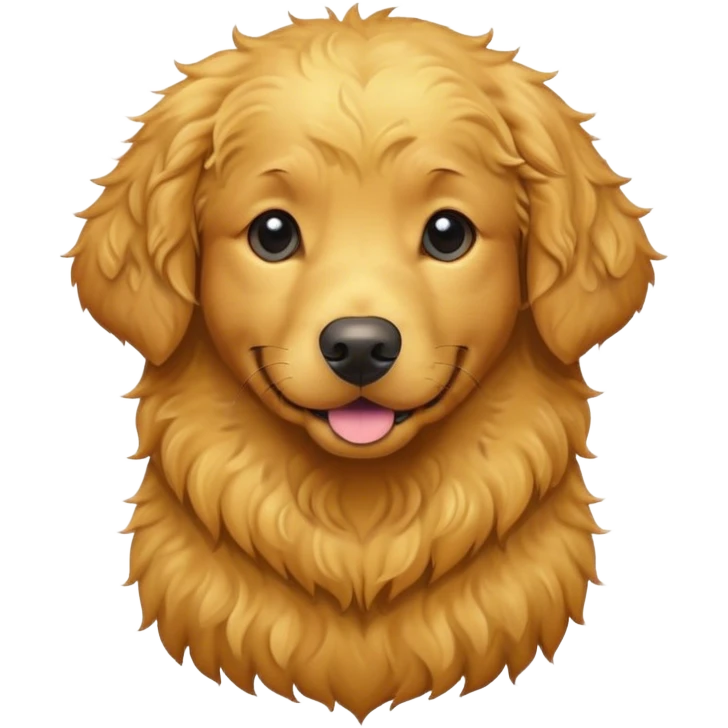 Curly haired golden retriever  emoji