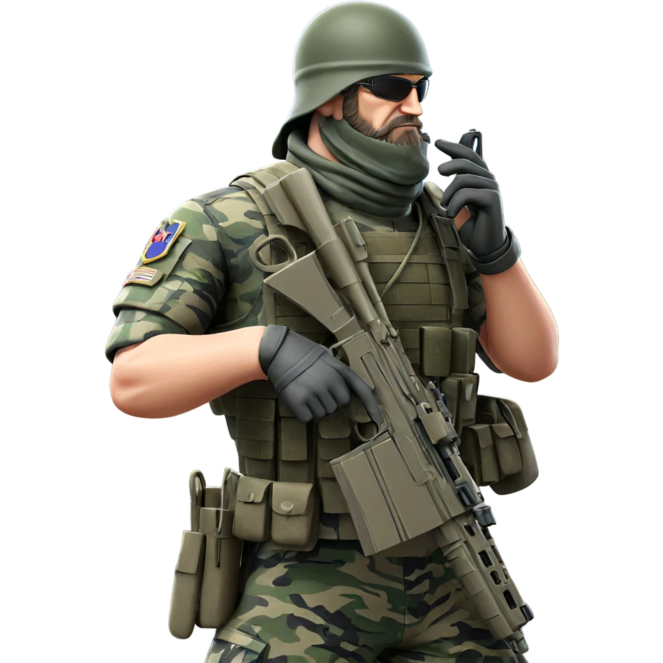 military soldier in uniform emoji