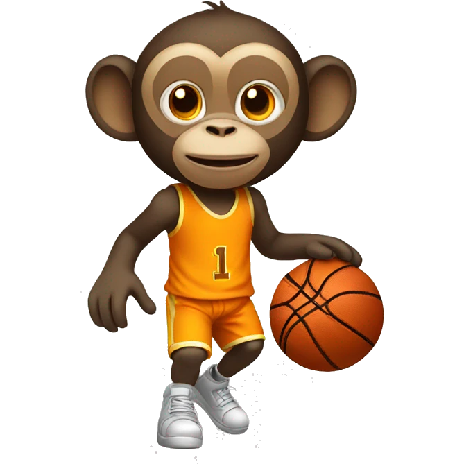monkey playing basketball emoji